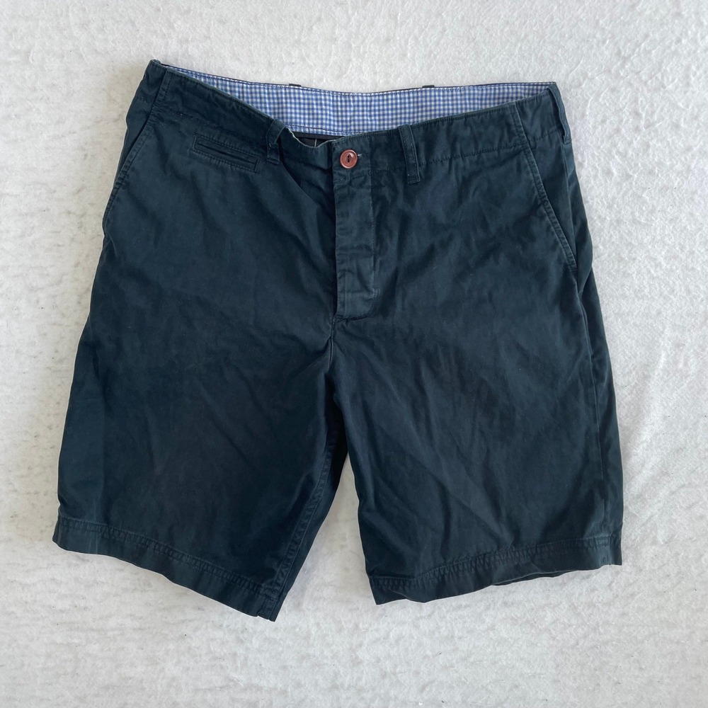 Fred Perry Chino Shorts Mens 30‎ Navy Blue Cotton Twill Embroidered Logo S3333